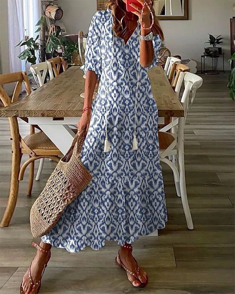 Coris - Figurschmeichelndes Boho-Kleid