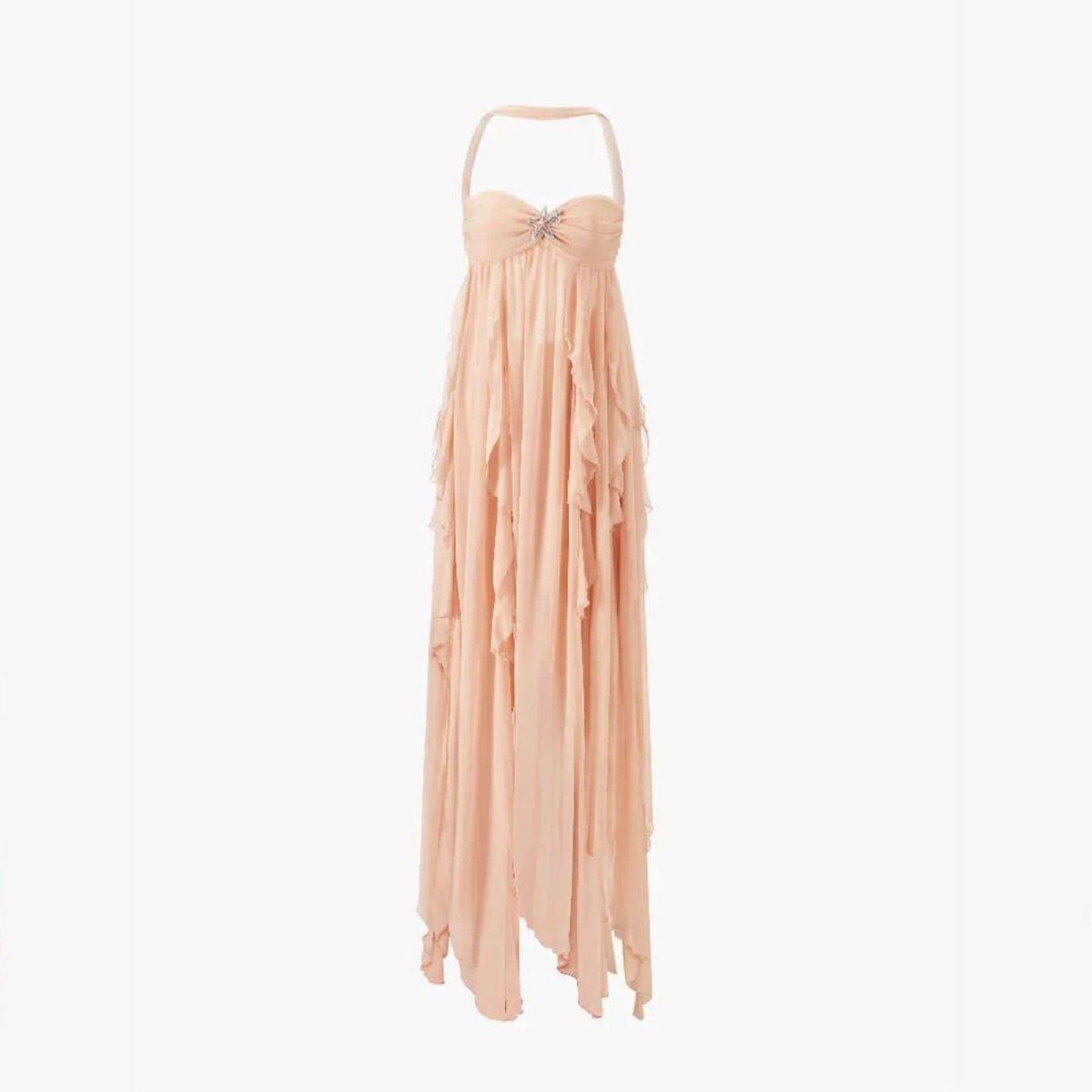 Aurelia | Damen Rückenfreies Maxikleid Volants – Rückenfrei Maxi Volant 2026