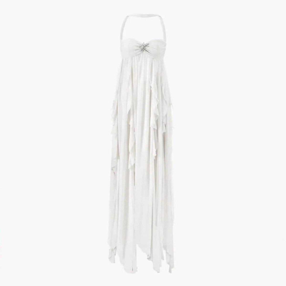 Aurelia | Damen Rückenfreies Maxikleid Volants – Rückenfrei Maxi Volant 2026