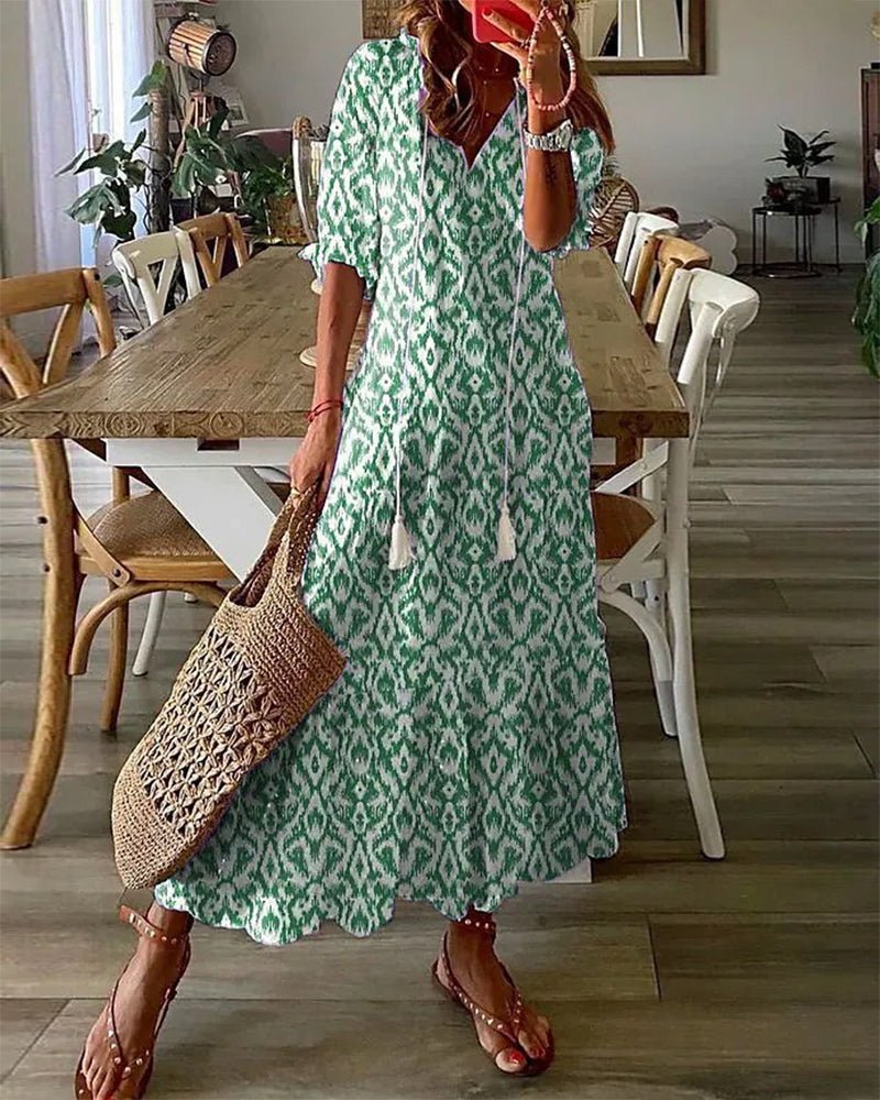 Coris - Figurschmeichelndes Boho-Kleid
