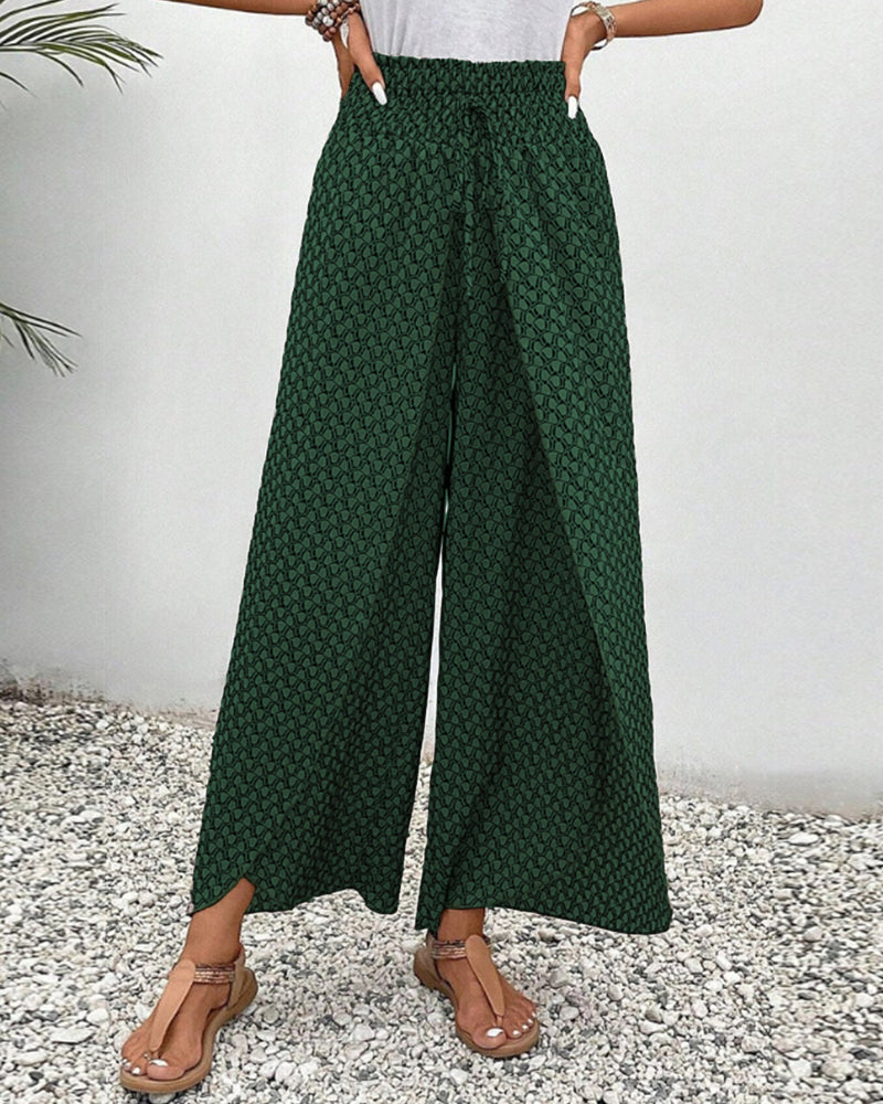 Lizzy | Hose mit weitem Bein und Geometrie-Druck