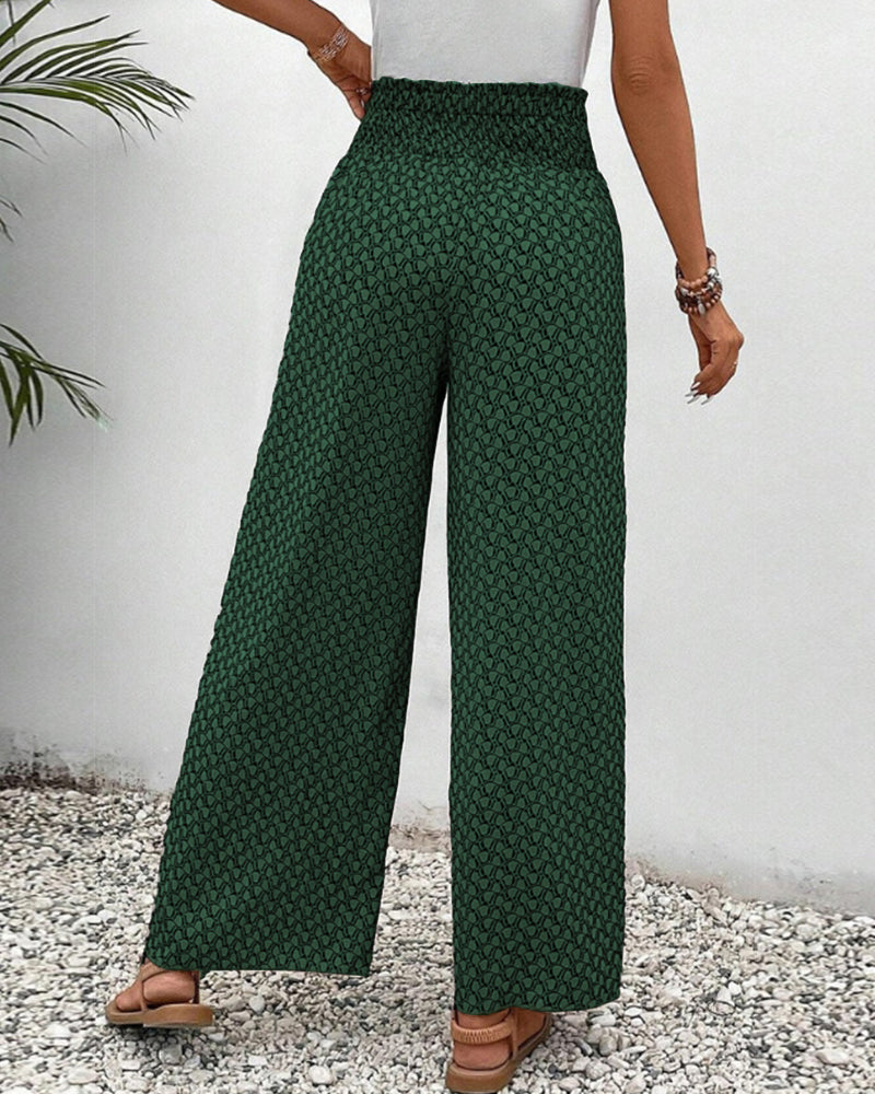 Lizzy | Hose mit weitem Bein und Geometrie-Druck