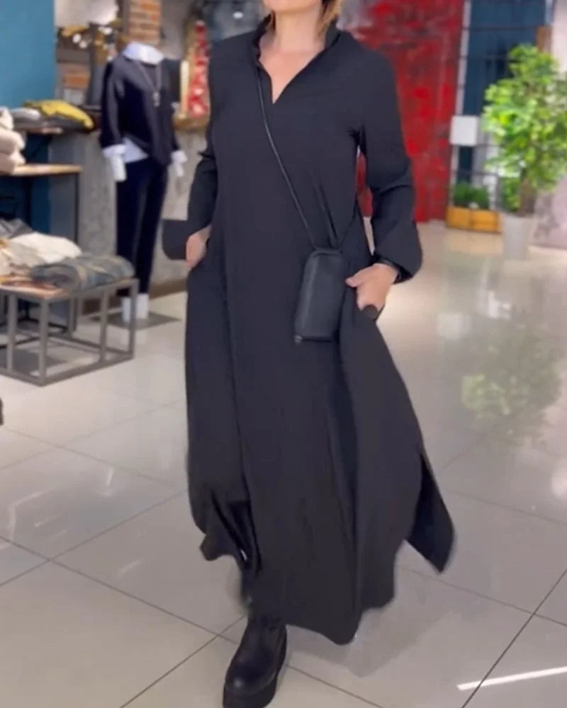 HELENA™ | LANGES WEITES KLEID MIT SEITLICHEN SCHLITZEN