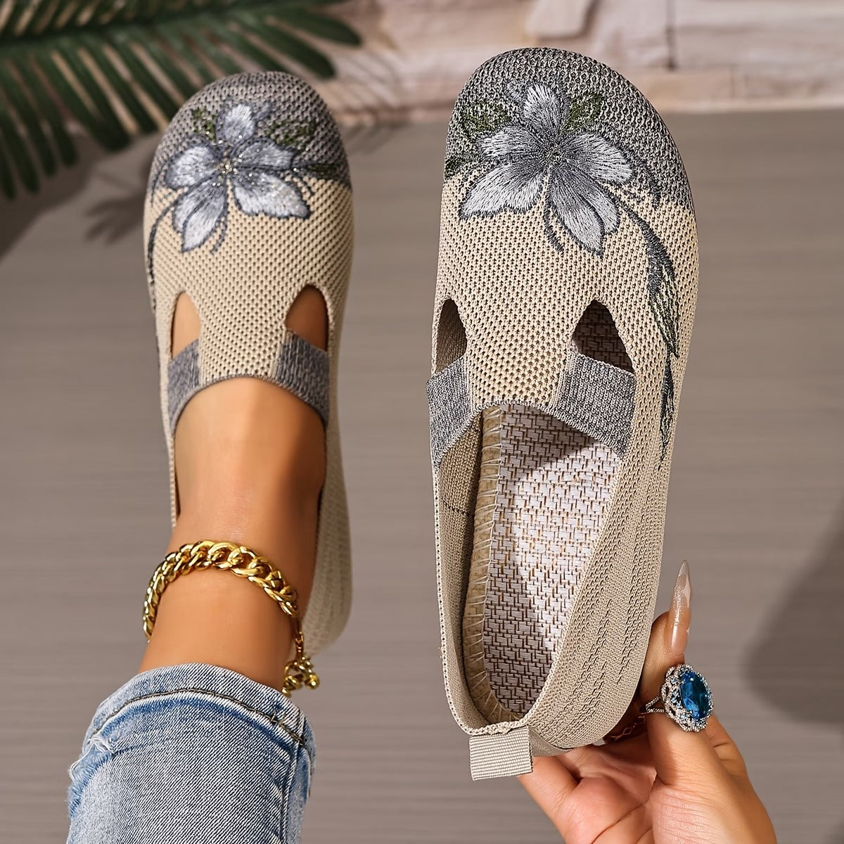 Xara - floraler Slipper