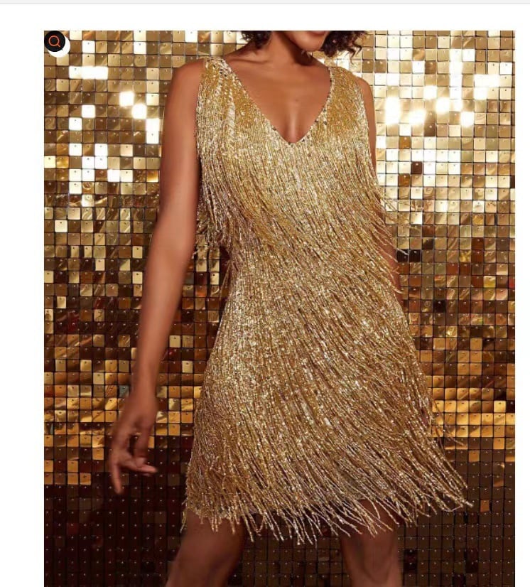 Wina - Luxuriöses Cocktailkleid mit Fransenbesatz