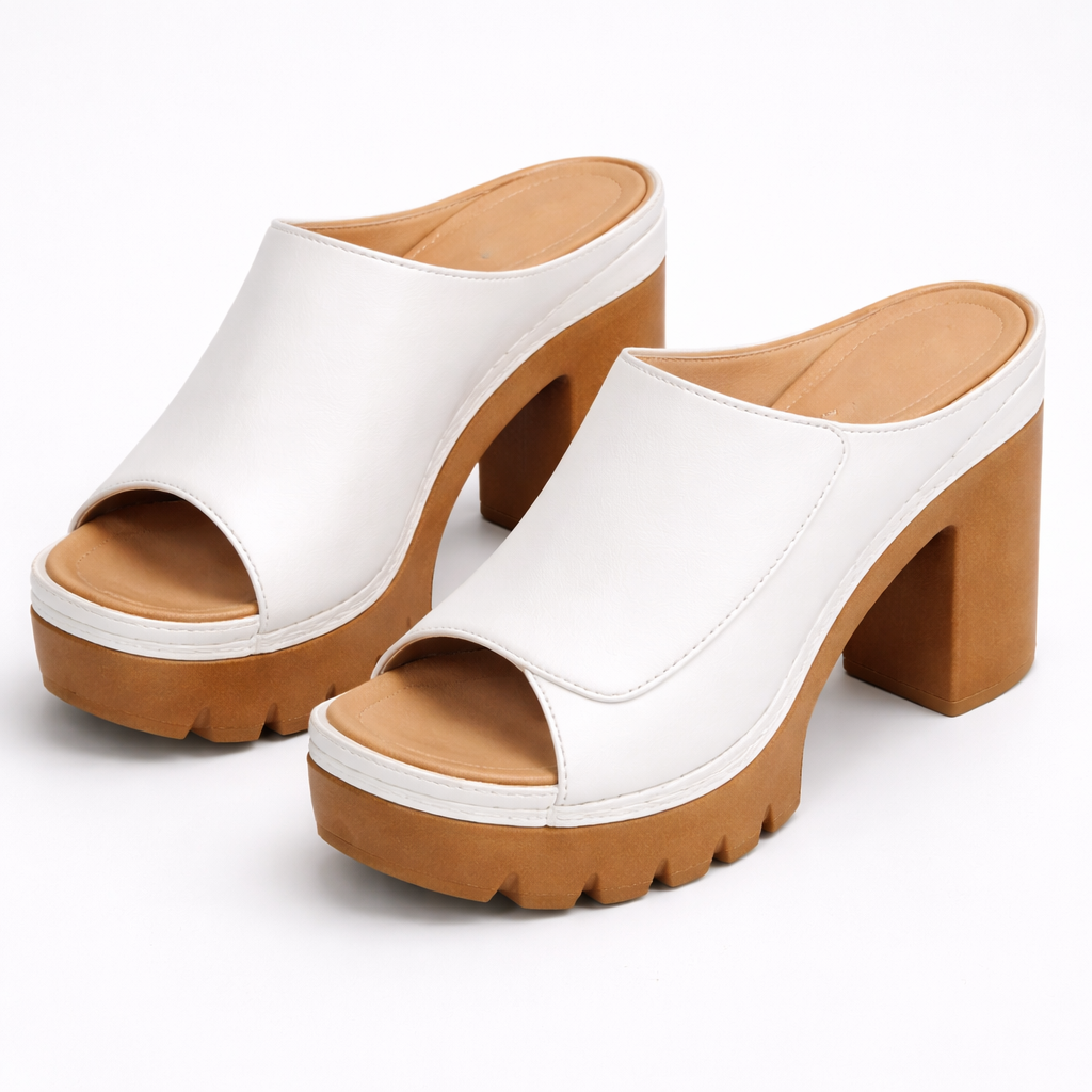 Nicolien – Sandalen Mit Offener Zehenpartie und Klobigem Absatz