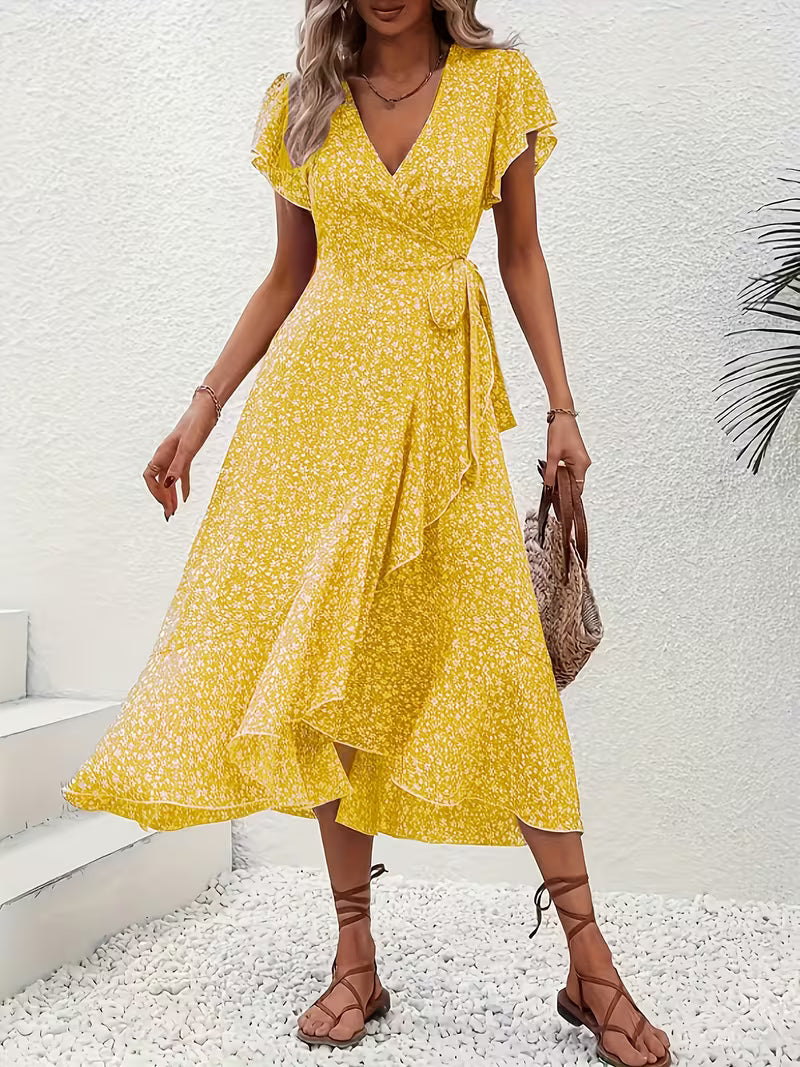 Elara | Fließendes, Bauch-umspielendes Wickelkleid