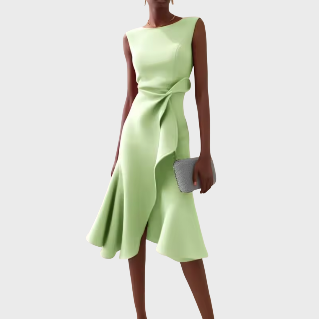 Elfriede | Damen Ärmelloses Midikleid Drapiert Asymmetrisch – Asymm. Midi Drapiert 2026
