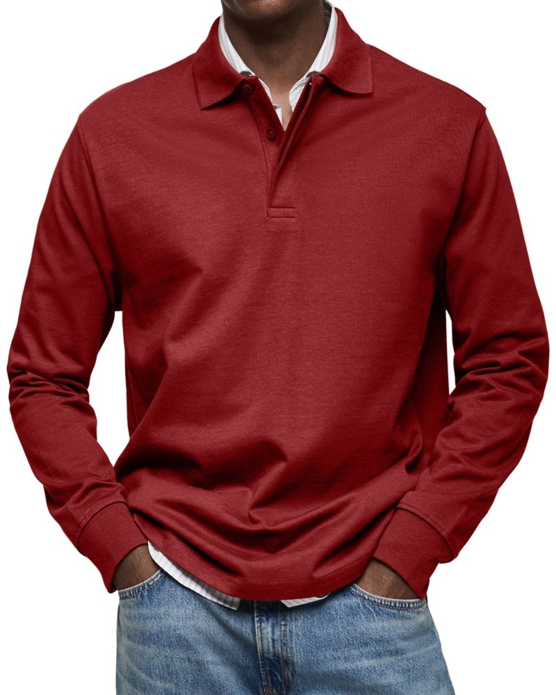 Felix | Luxus Langarm-Poloshirt