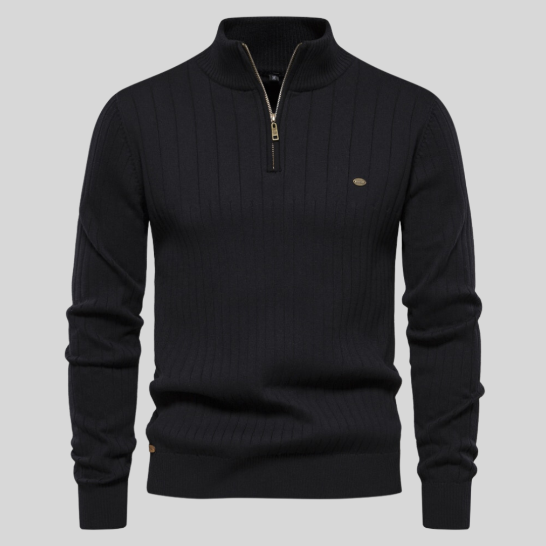 Erik | Herren Frühling Viertelzip Langarm Pullover
