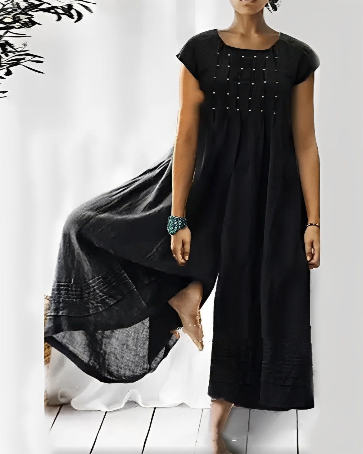 Claudia - Stilvoller kurzärmeliger Jumpsuit für Damen