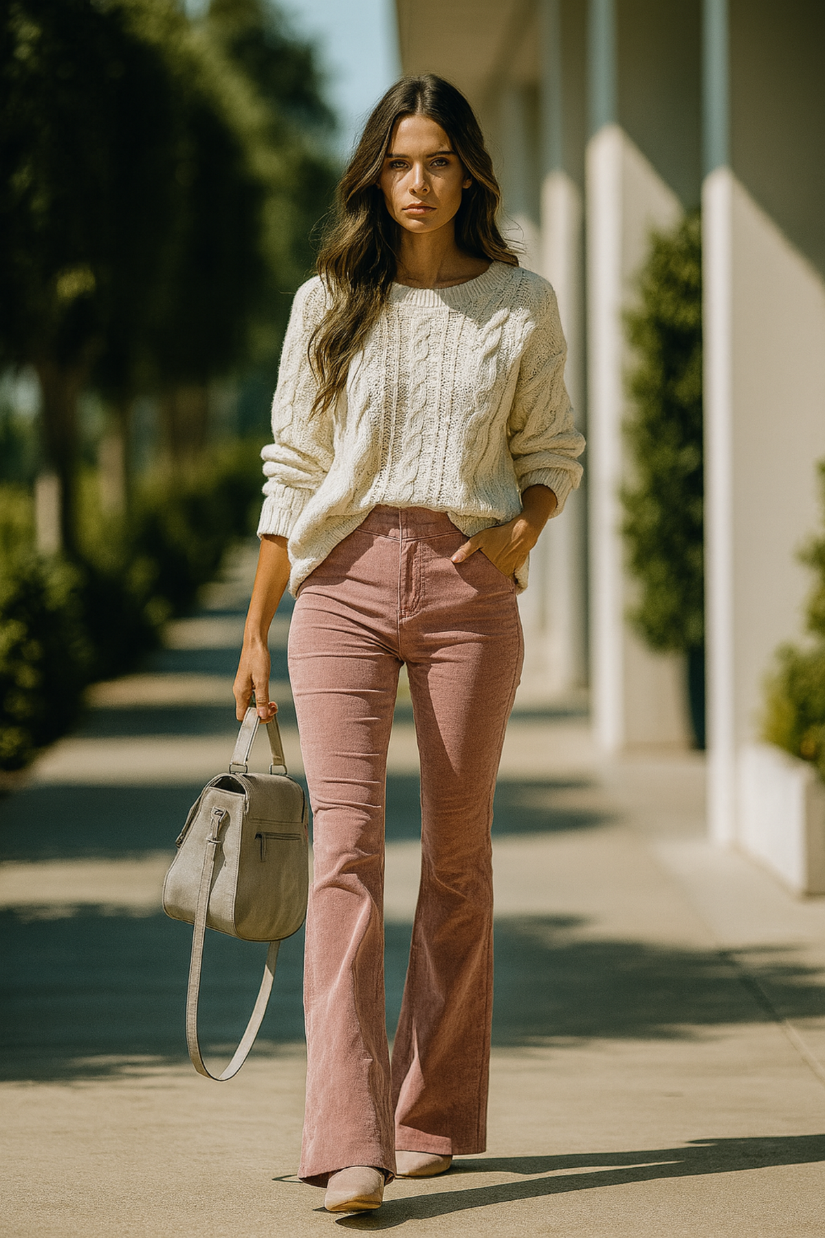 Cassidy | Damen Cord Schlaghose Retro Elegant Modern