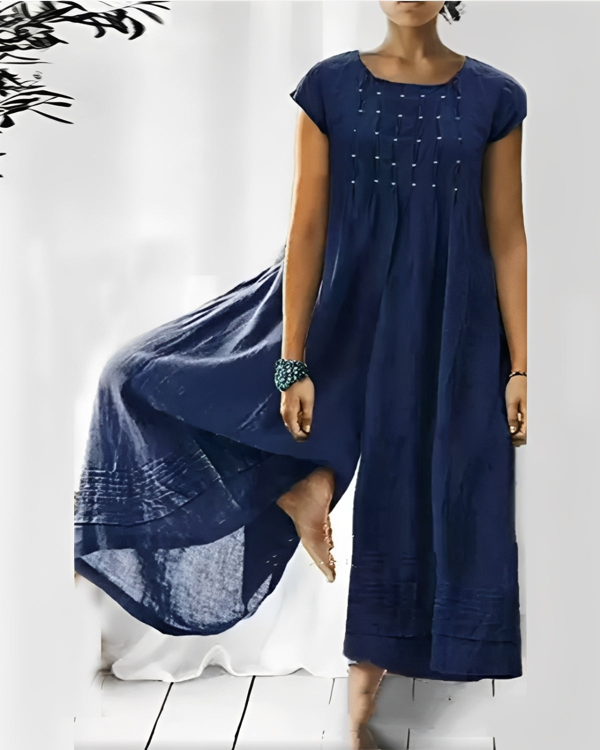 Claudia - Stilvoller kurzärmeliger Jumpsuit für Damen