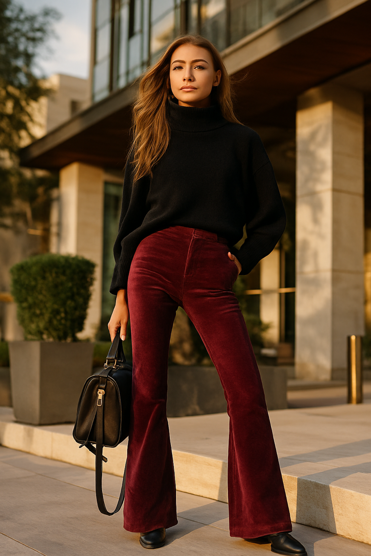 Cassidy | Damen Cord Schlaghose Retro Elegant Modern