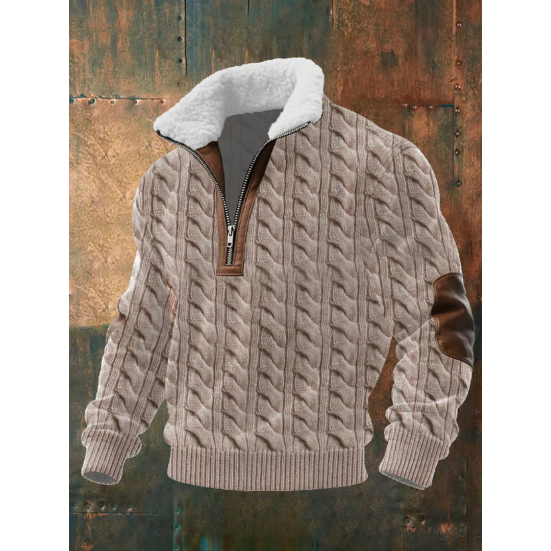 Ibrahima – Fleece Rollkragen Pullover Mit Reißverschluss