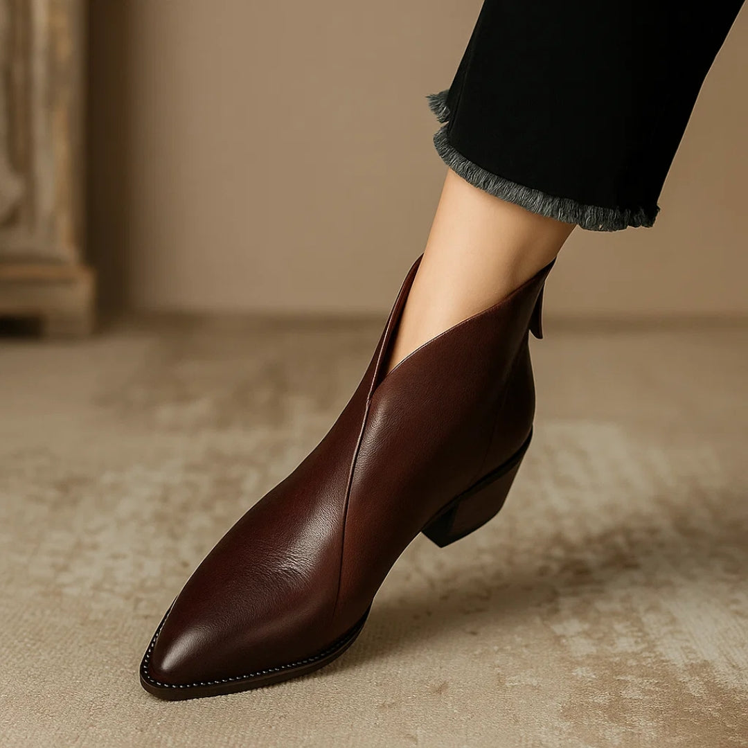Christina™ | Luxuriöse Stiefeletten mit niedrigem Absatz