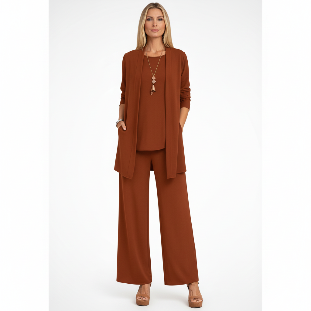 Wanda | Damen Elegantes 3-Teiliges Kleiderset – Koordiniertes Kleid Set Formal 2026