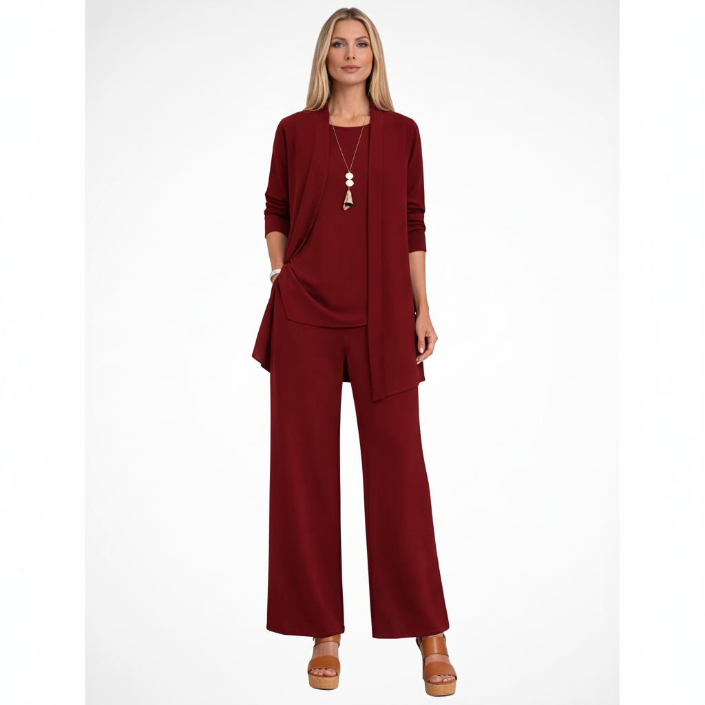 Wanda | Damen Elegantes 3-Teiliges Kleiderset – Koordiniertes Kleid Set Formal 2026