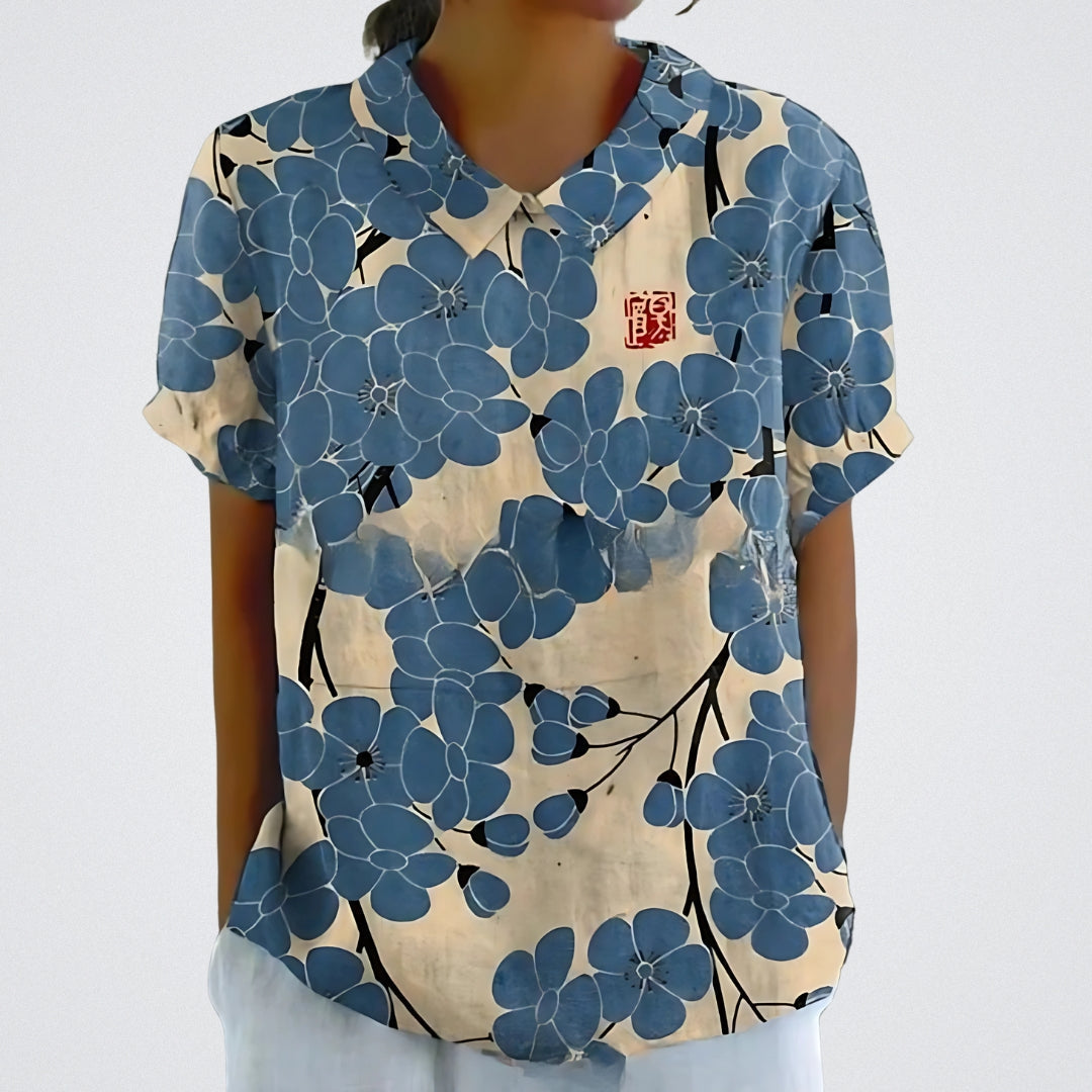 Emilia | Moderne Bluse mit Blumenmuster