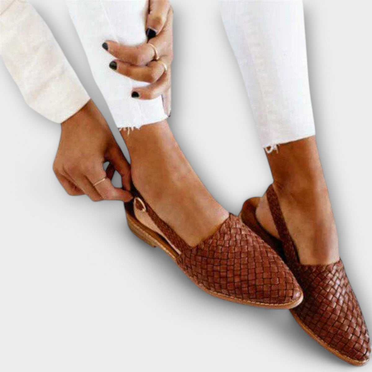 Jesselle - Gewebte Slingback-Ballerinas