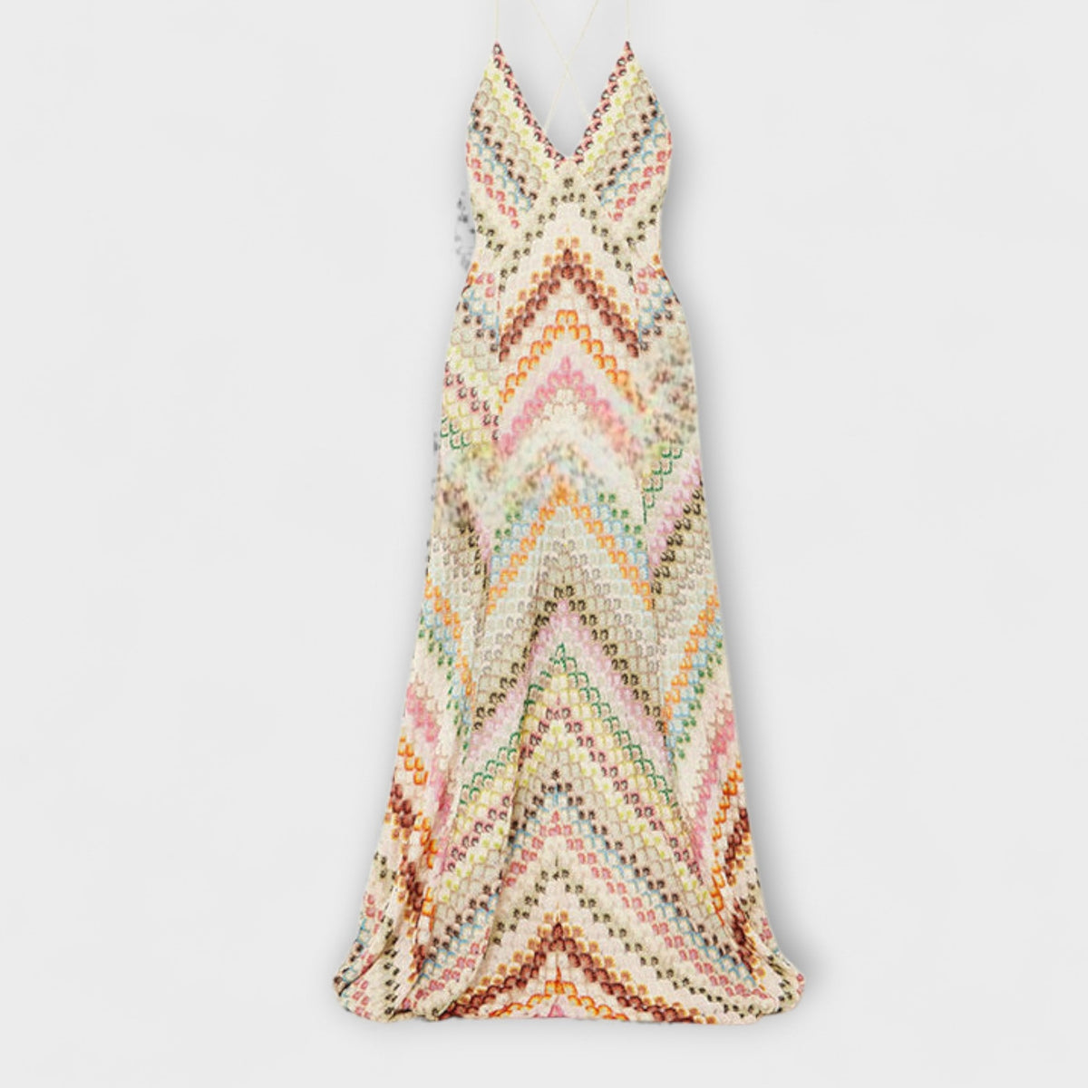 Brigitte | Damen Fischgrätmuster Maxikleid Strick – Strick Maxi Herringbone 2026
