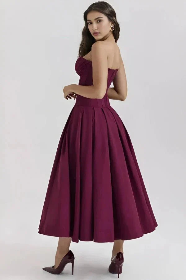 Larissa | Damen Korsett Midi Kleid Besondere Anlässe – Korsett Midi Elegant 2026