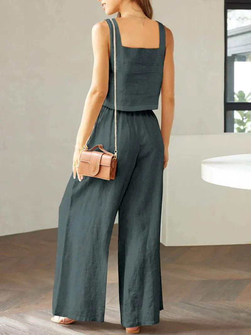 Scarlett | Damen Set Top Hose Koordiniert Elegant Modern