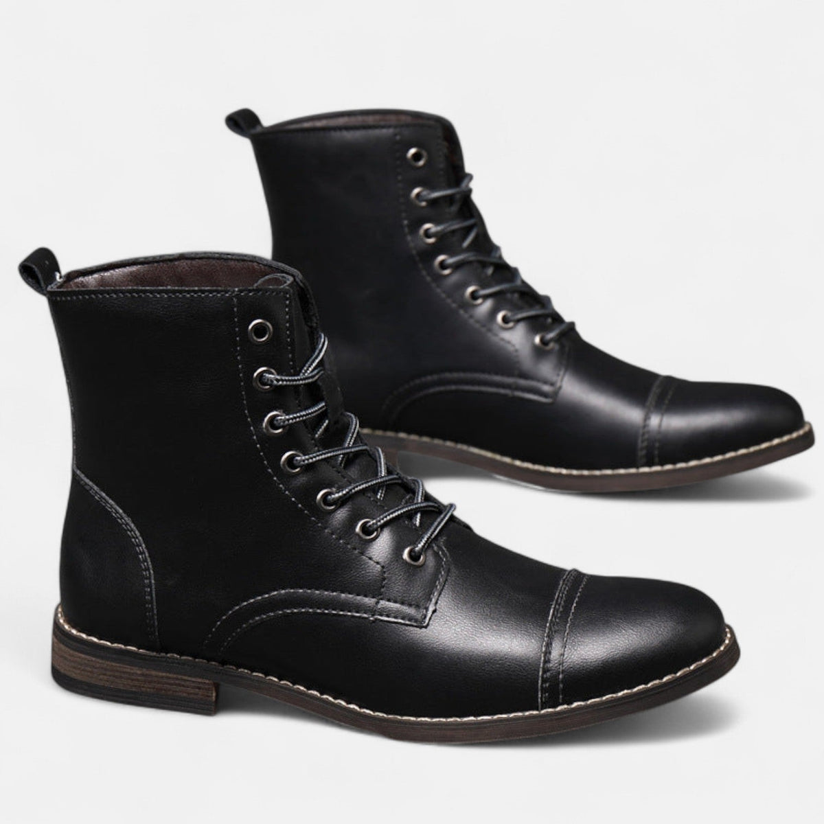 Stilvolle Herrenstiefel aus hochwertigem Kunstleder