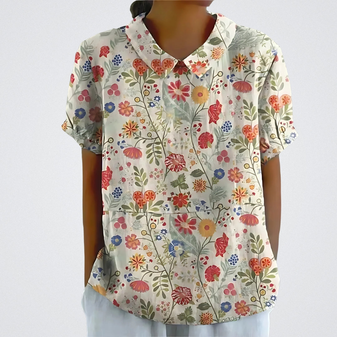 Emilia | Moderne Bluse mit Blumenmuster