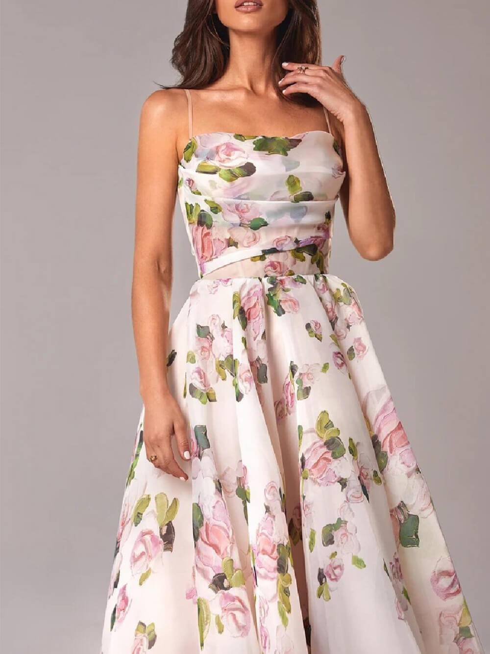 Jane bedrucktes Swing Midikleid
