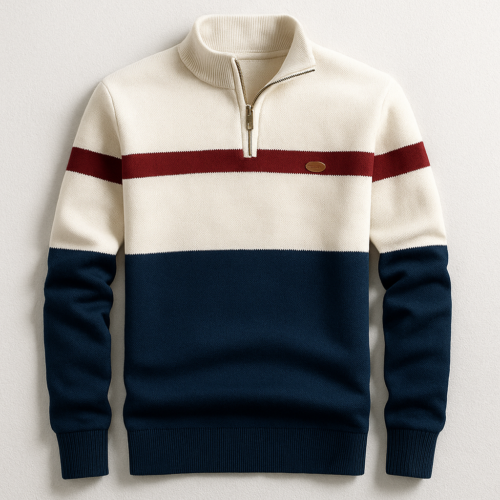 ELSTON HERITAGE PULLOVER MIT VIERTELZIP
