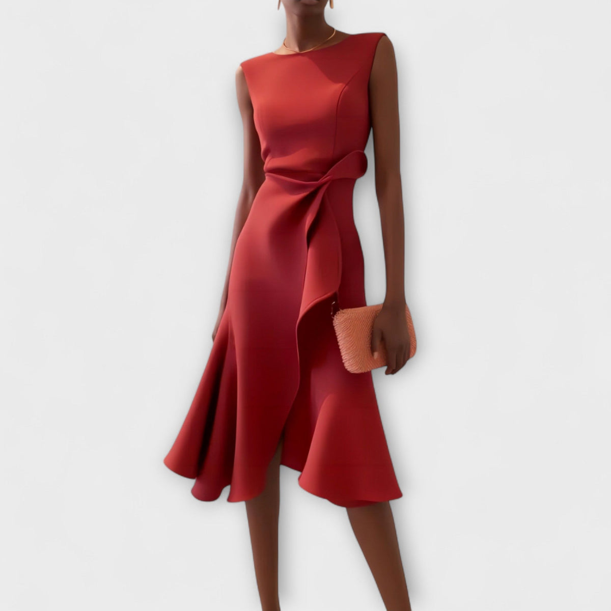 Elfriede | Damen Ärmelloses Midikleid Drapiert Asymmetrisch – Asymm. Midi Drapiert 2026