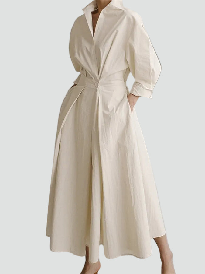 Priyanka – Elegantes Maxikleid Mit Langen Ärmeln