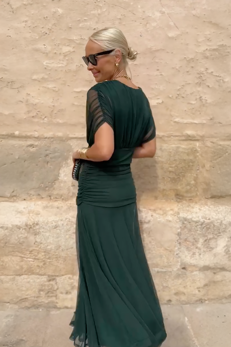 Nefeli – Elegantes Maxikleid Mit V-Ausschnitt Für Festliche Anlässe