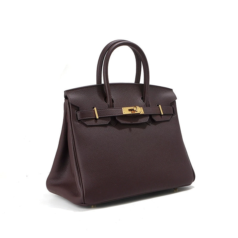 Jane – Premium-Handtasche aus echtem genarbtem Leder