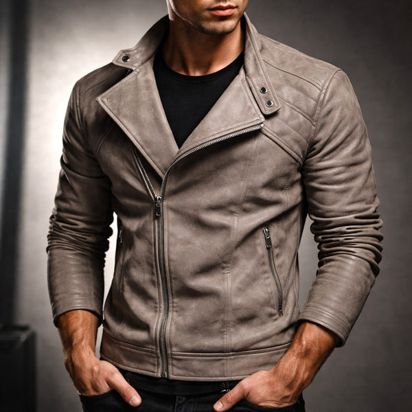 Jure – Lederjacke Mit Reißverschluss