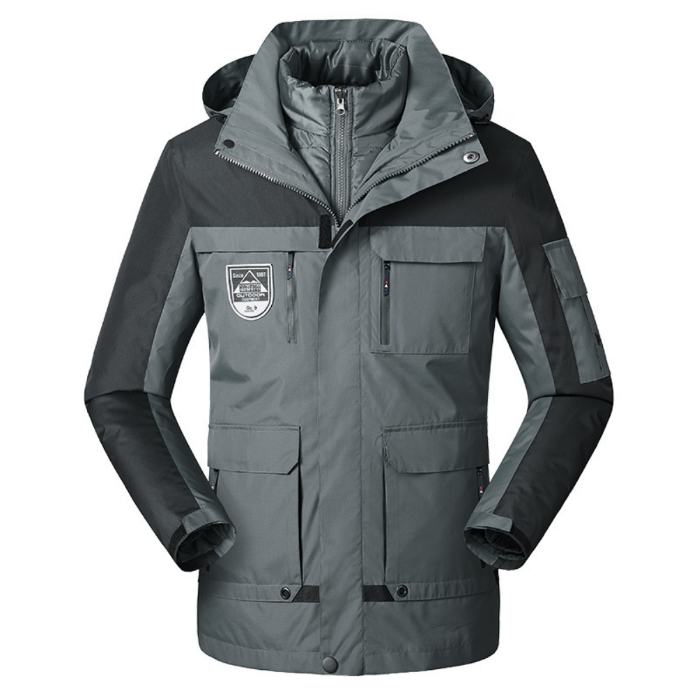 ESSENTIAL GESTEPPTE DOPPELJACKE - VEIL