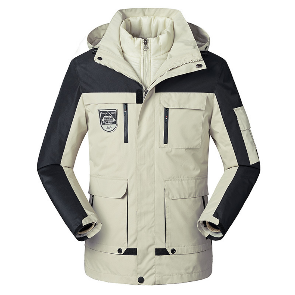 ESSENTIAL GESTEPPTE DOPPELJACKE - VEIL