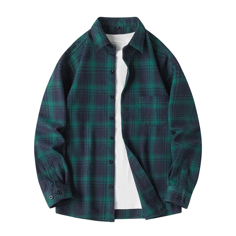 Ryder | Herren Flanellhemd Kariert Langarm Relaxed Fit Herbst