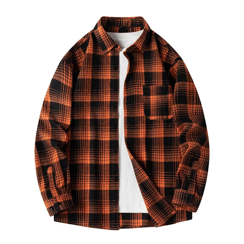 Ryder | Herren Flanellhemd Kariert Langarm Relaxed Fit Herbst