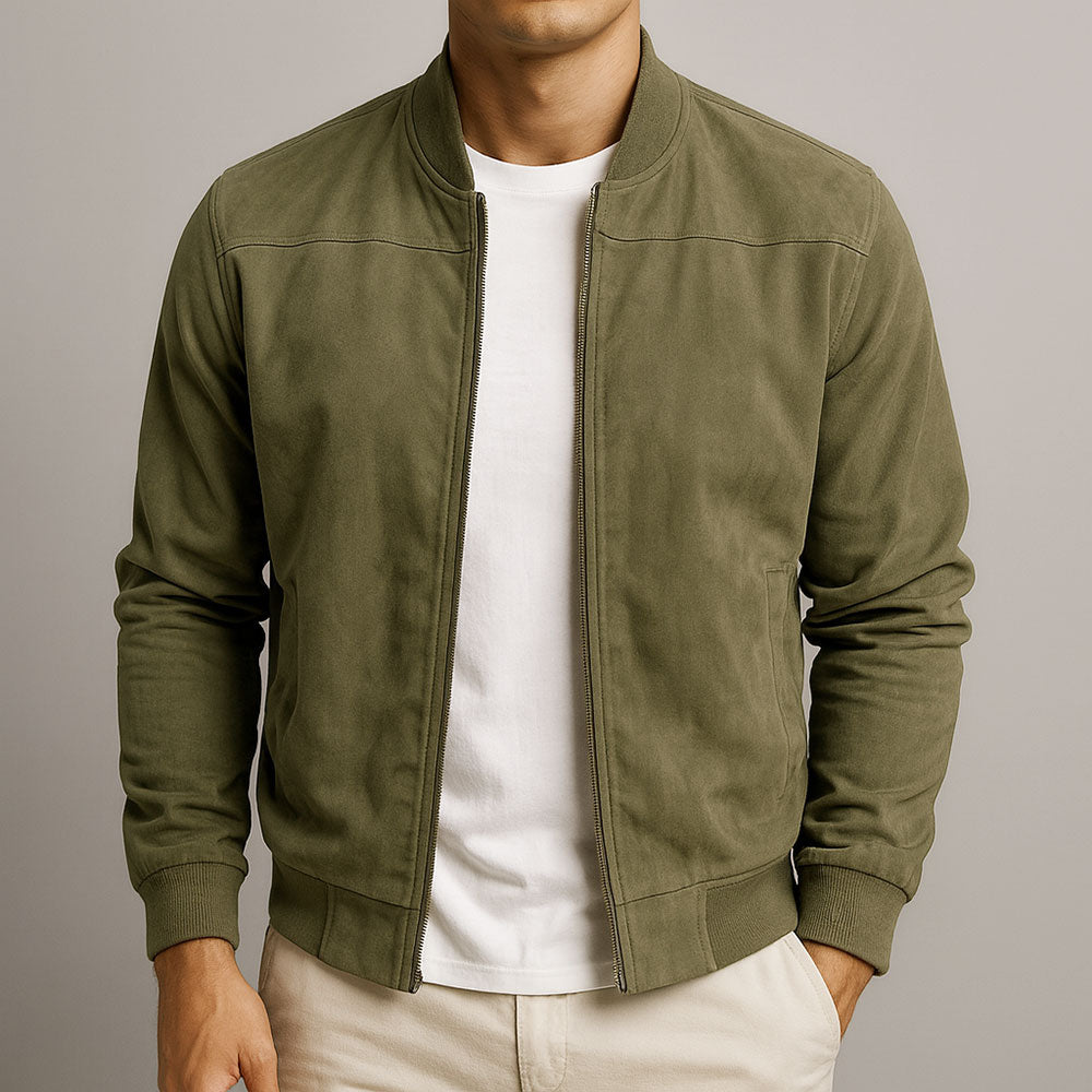 Adrian – Premium-Bomberjacke aus Wildleder