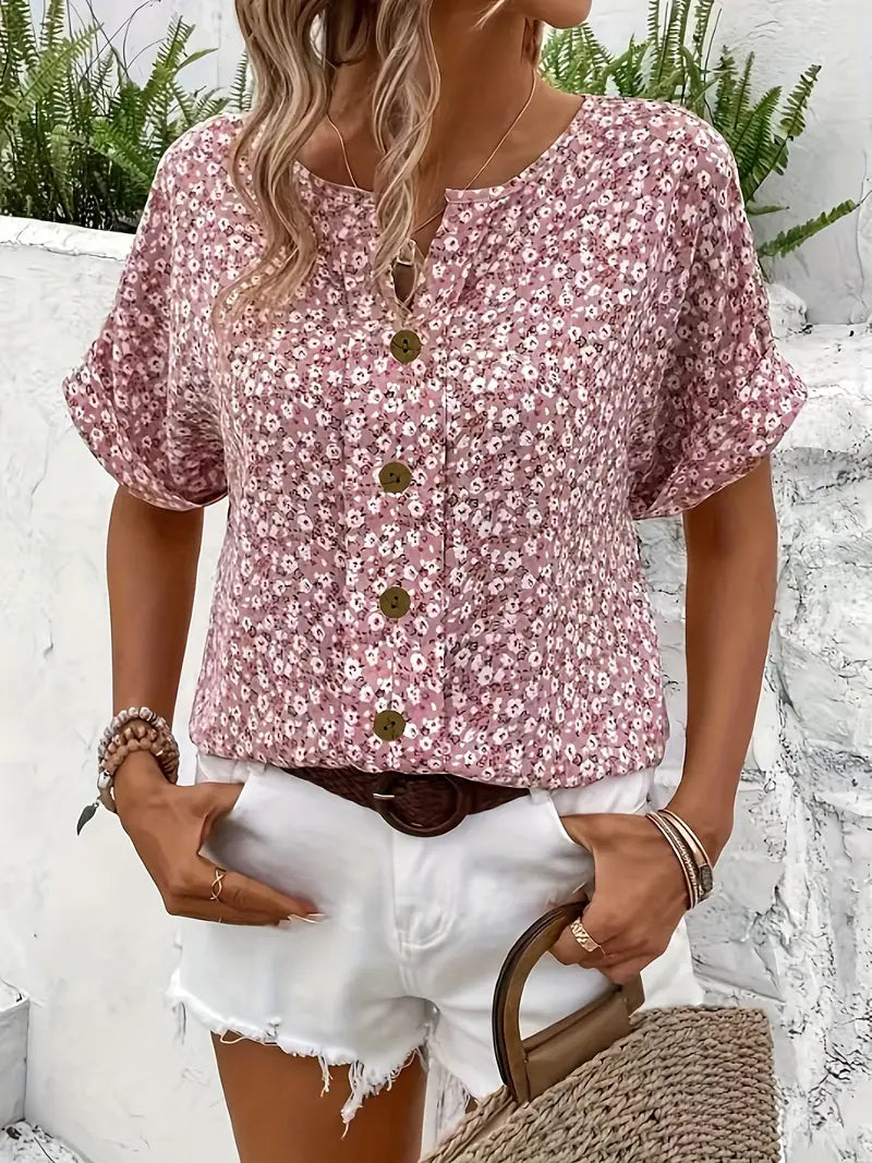 Isabella | Stilvolle Bluse mit floralen Details