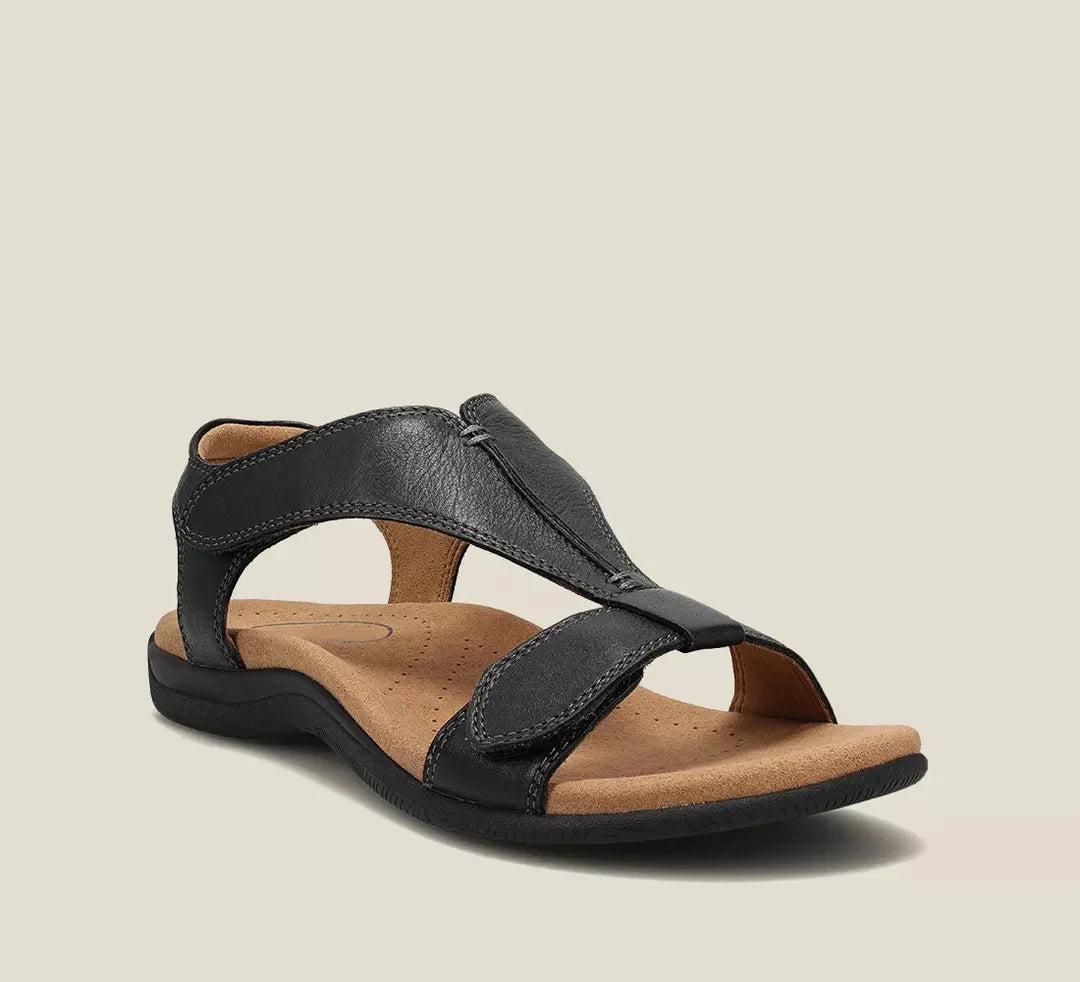 Damen Leder Sandalen mit Fußgewölbestütze für den Sommer