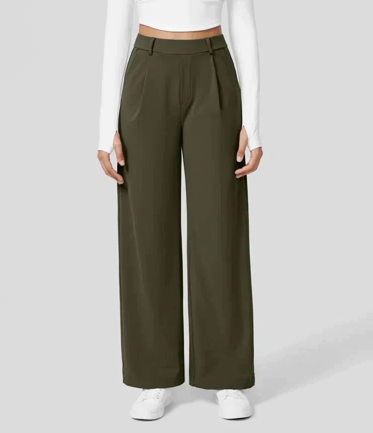 Sauzy | Hochtaillierte Stretch-Hose mit geradem Bein