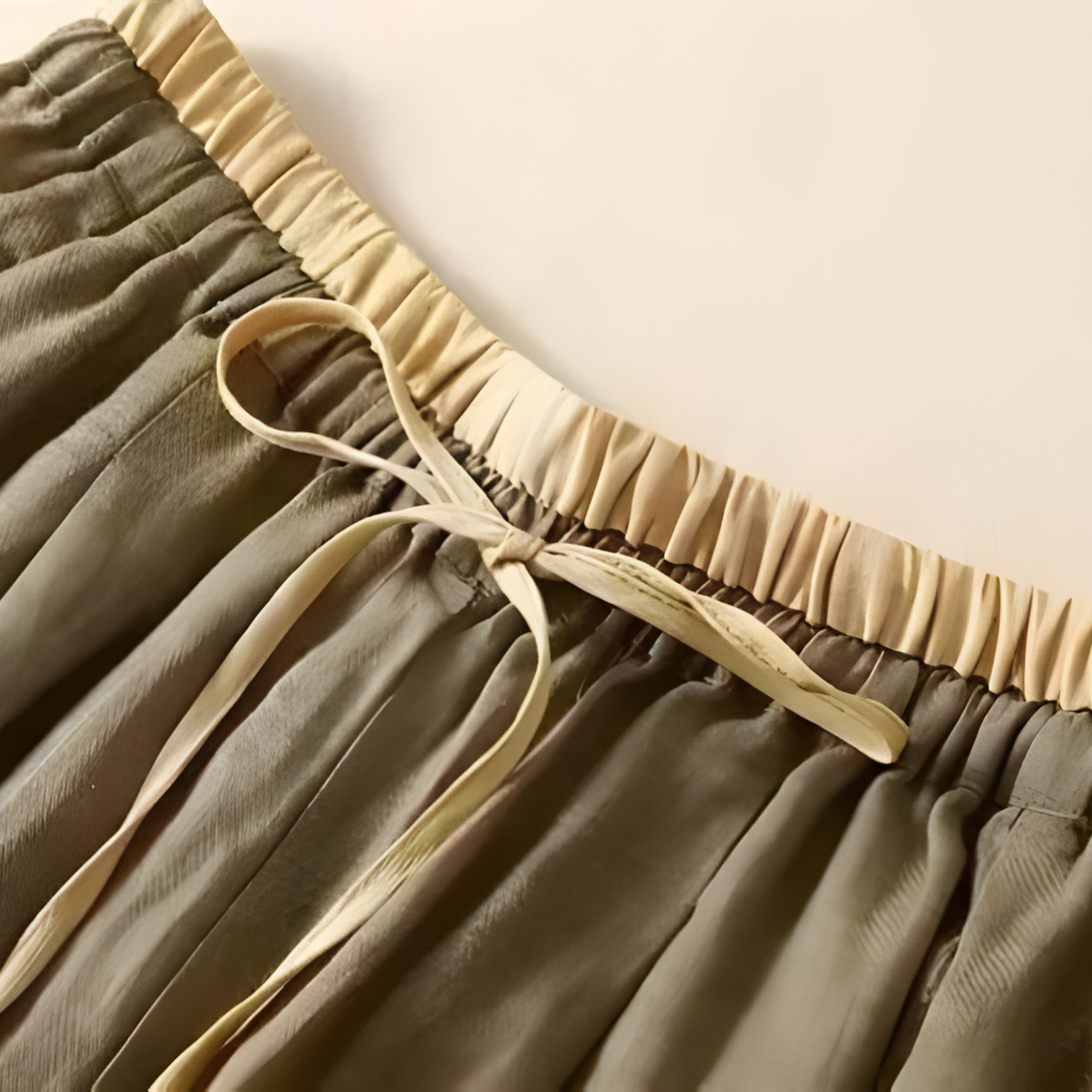 Yndira | Damen Leinenhose Oliv Natürlich Komfort Sommer