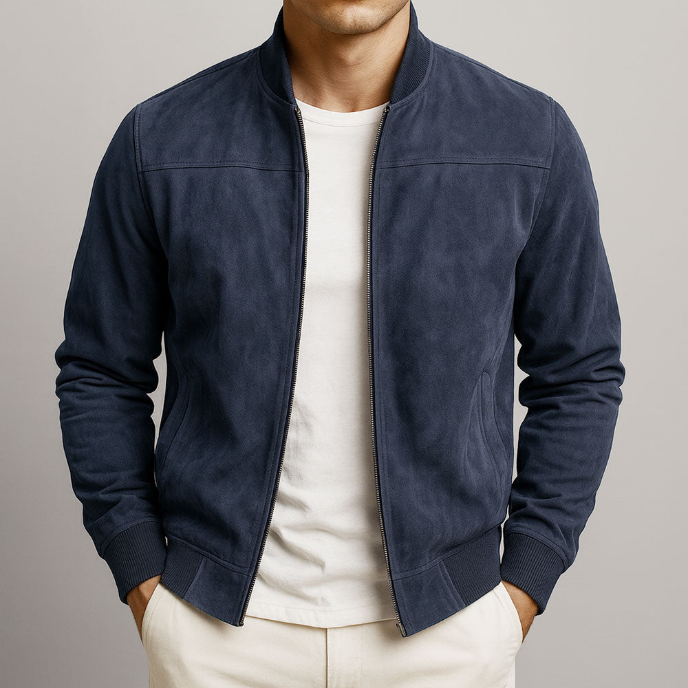 Adrian – Premium-Bomberjacke aus Wildleder