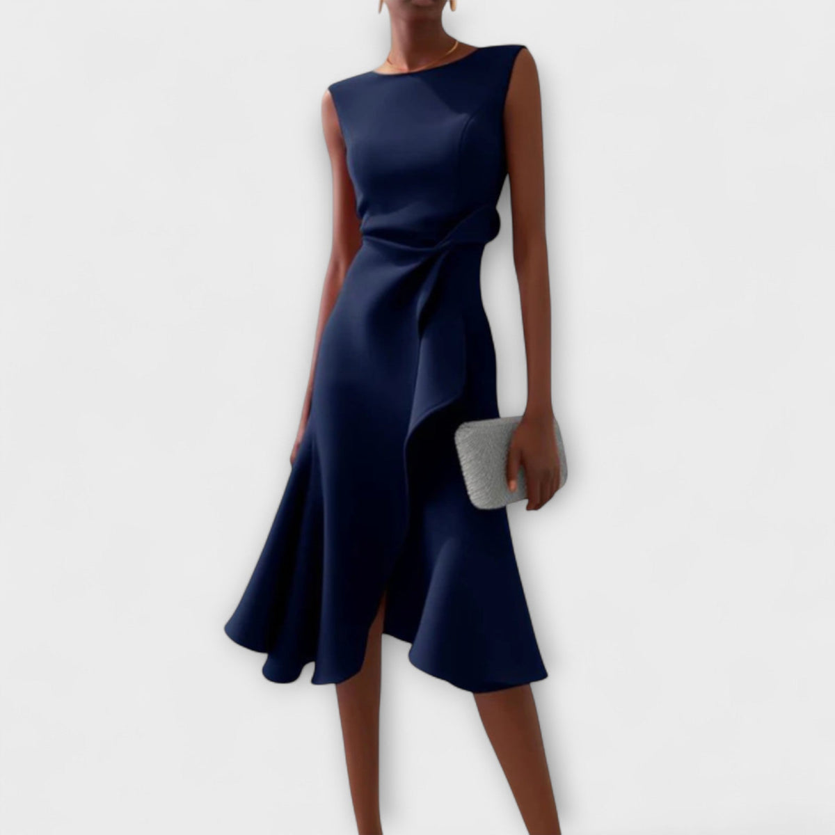 Elfriede | Damen Ärmelloses Midikleid Drapiert Asymmetrisch – Asymm. Midi Drapiert 2026