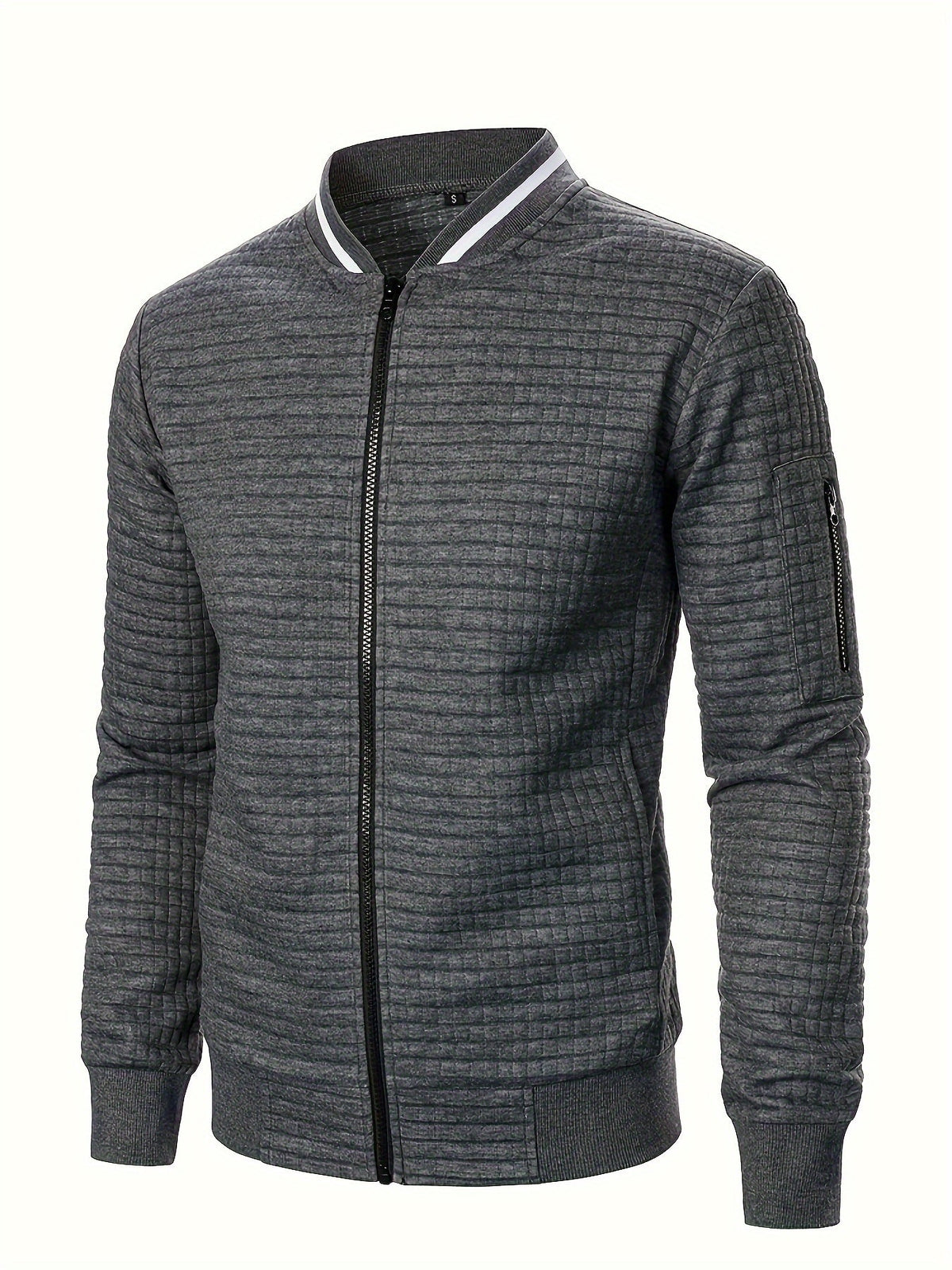 Benjie - Strick Jacke Mit Stehkragen Und Reißverschluss