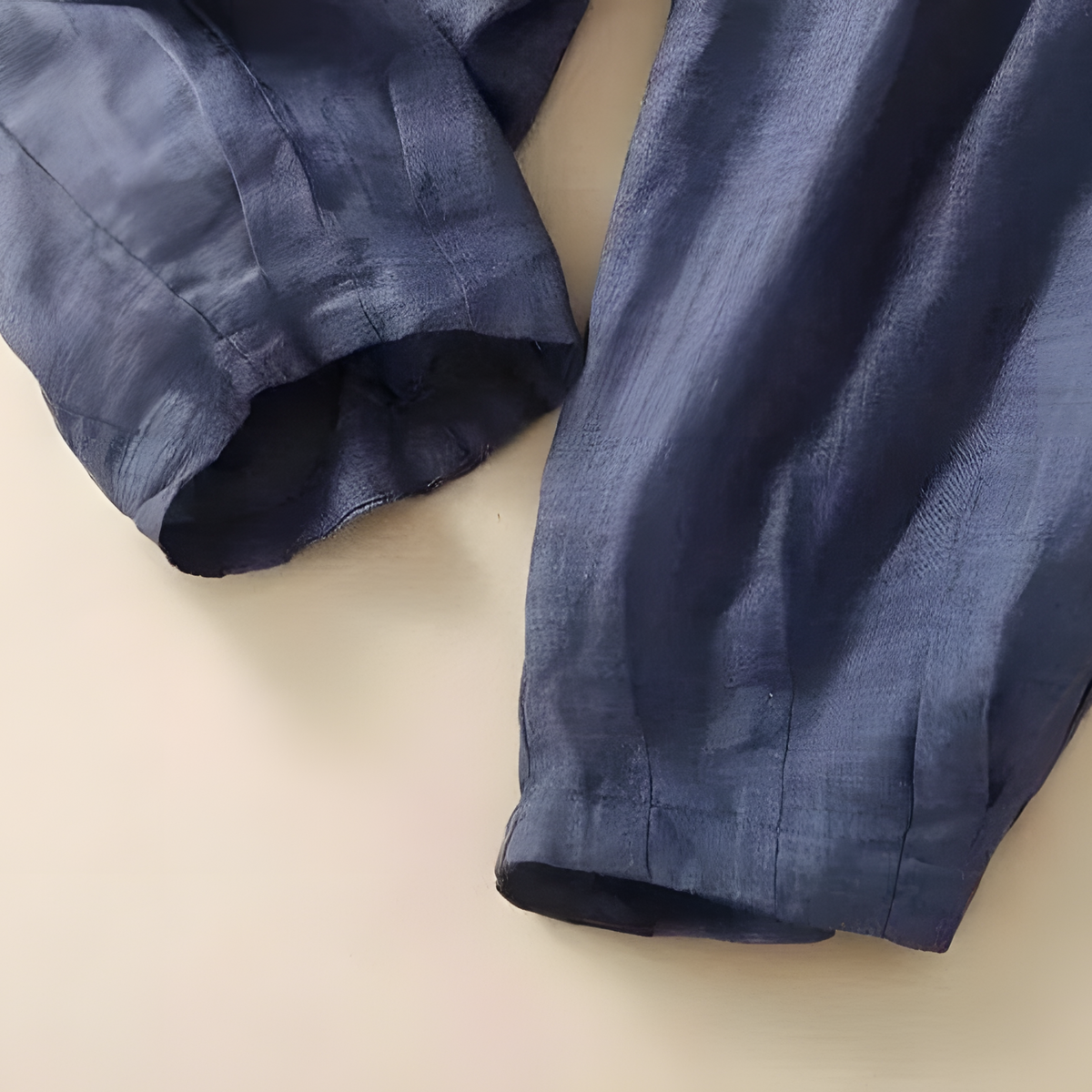 Yndira | Damen Leinenhose Blau Natürlich Komfort Sommer