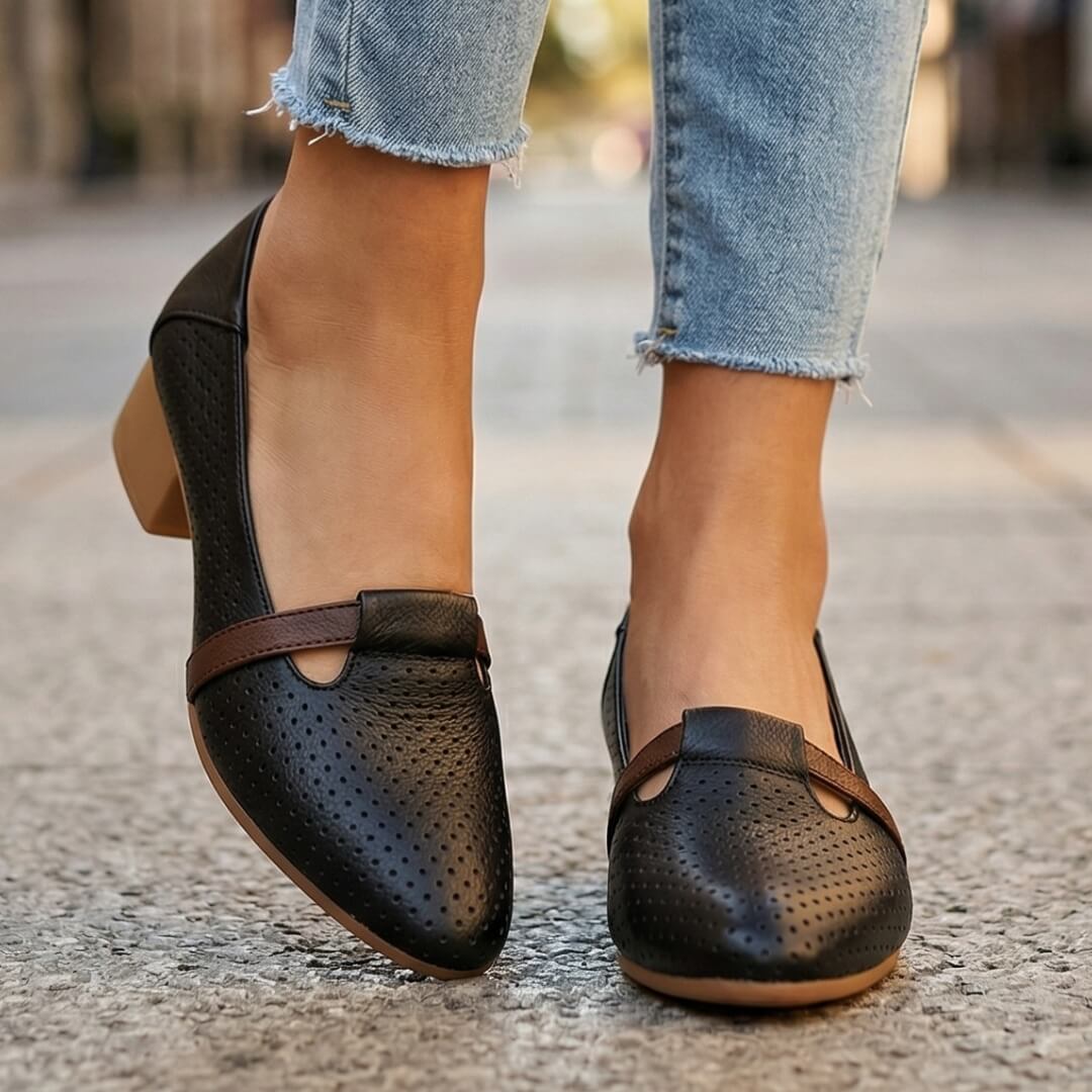 Theresa | Damen Mokassins aus Leder – Leder Mokassins Vireza